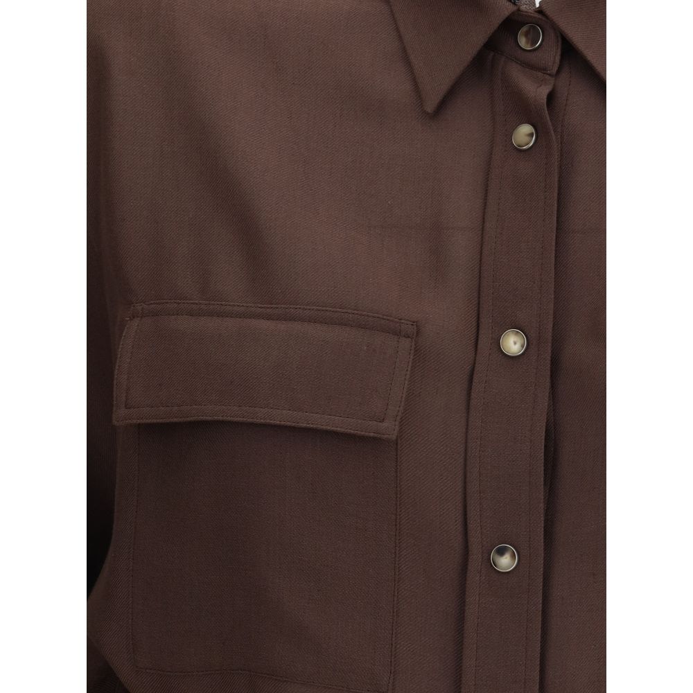 Chemise à col ornementé Brunello Cucinelli