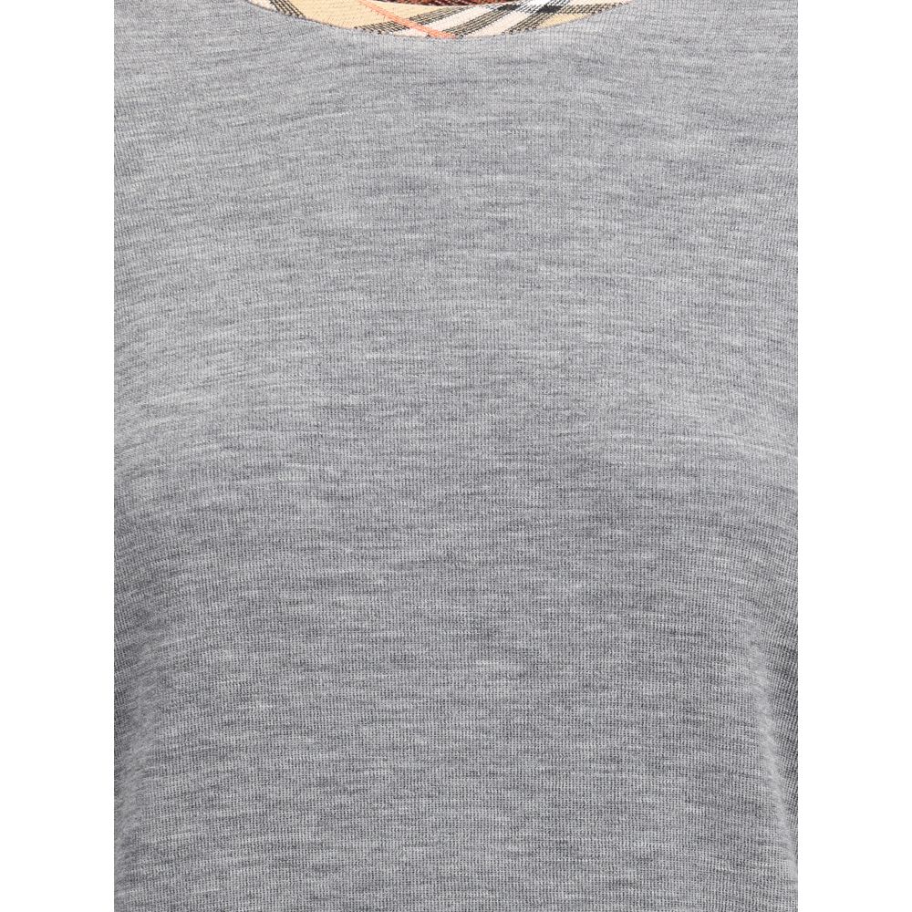 Pull col rond en tricot Burberry