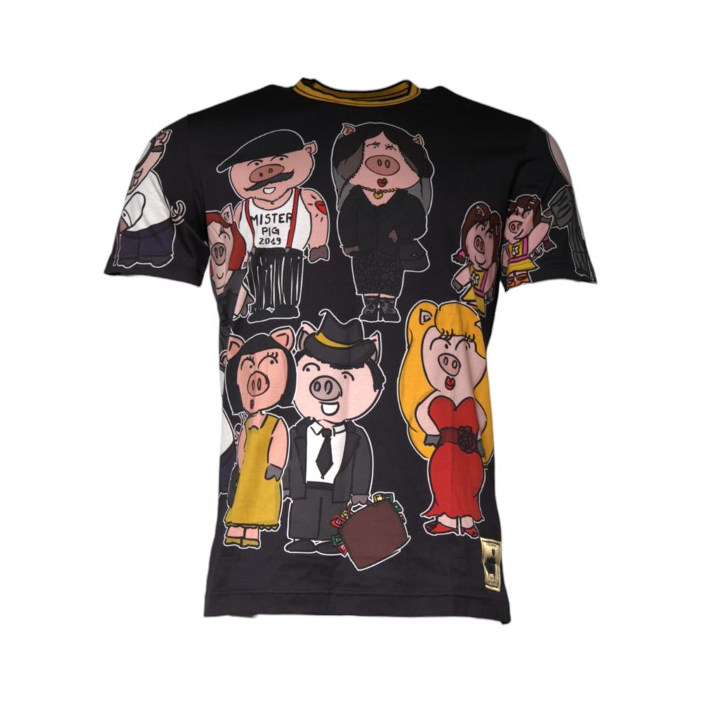 T-shirt en coton noir Dolce &amp; Gabbana