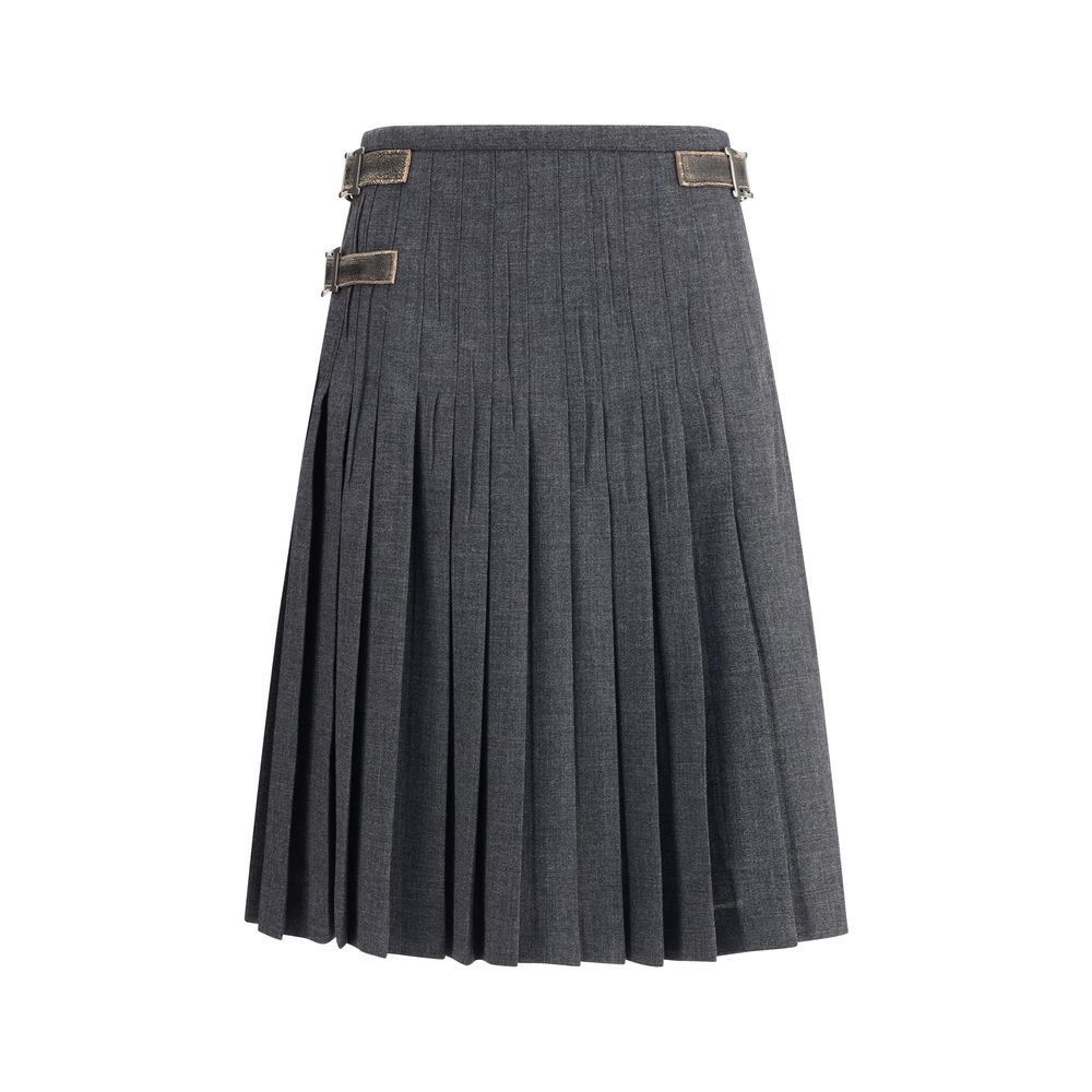 Jupe plissée Prada en kid mohair