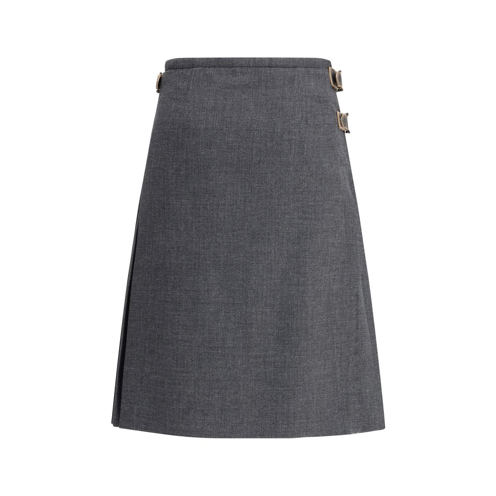 Jupe plissée Prada en kid mohair