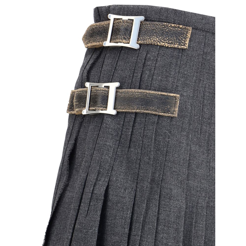 Jupe plissée Prada en kid mohair