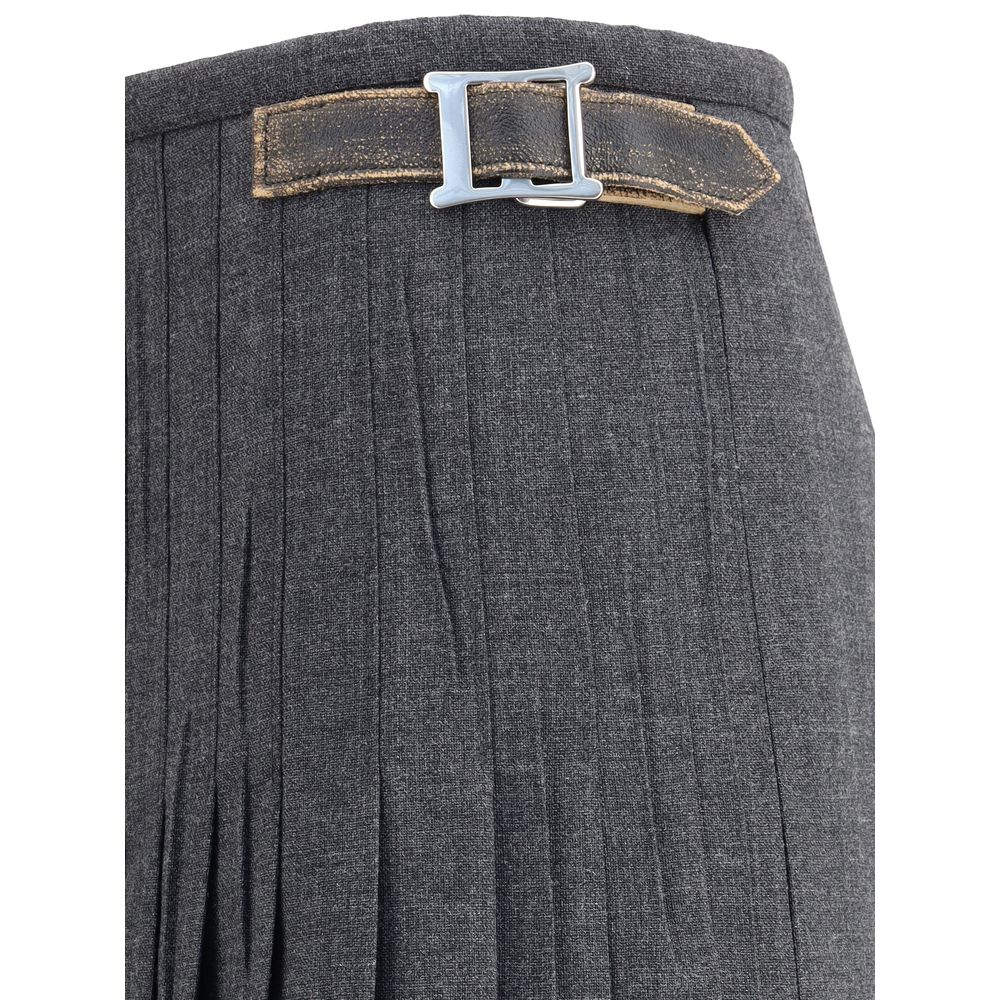 Jupe plissée Prada en kid mohair