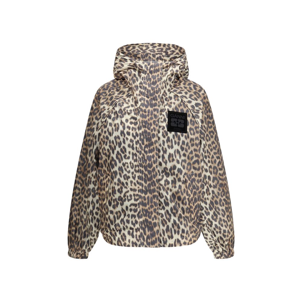 Veste imperméable léopard Ganni