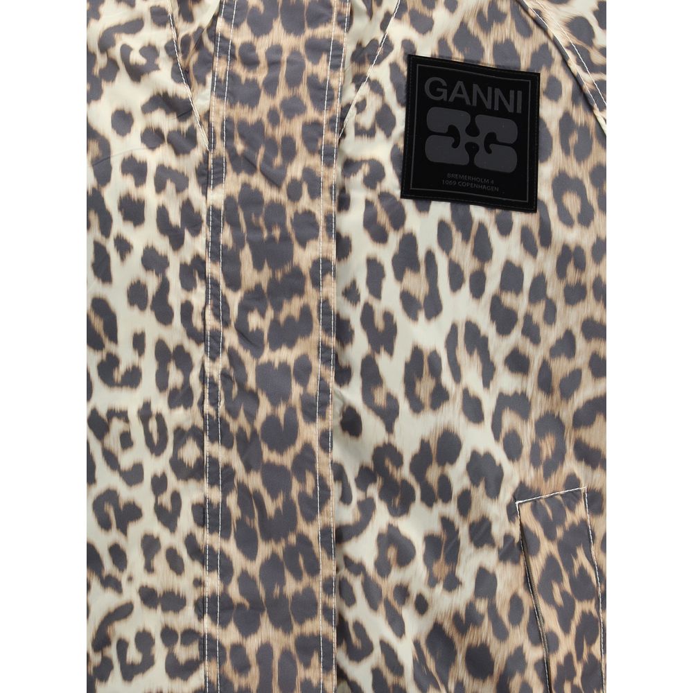 Veste imperméable léopard Ganni