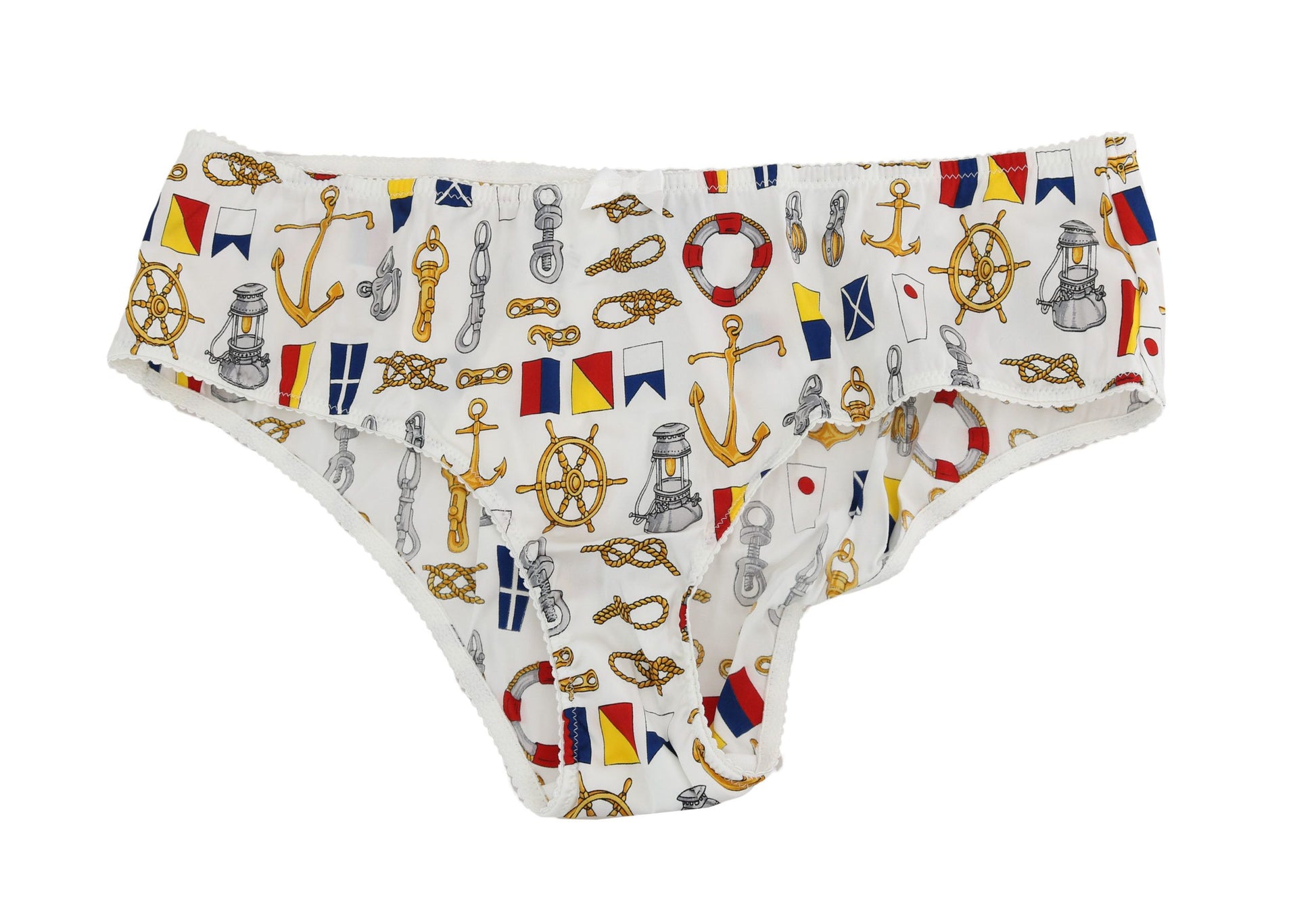 Sous-vêtements Dolce &amp; Gabbana, bas en soie à imprimé marin