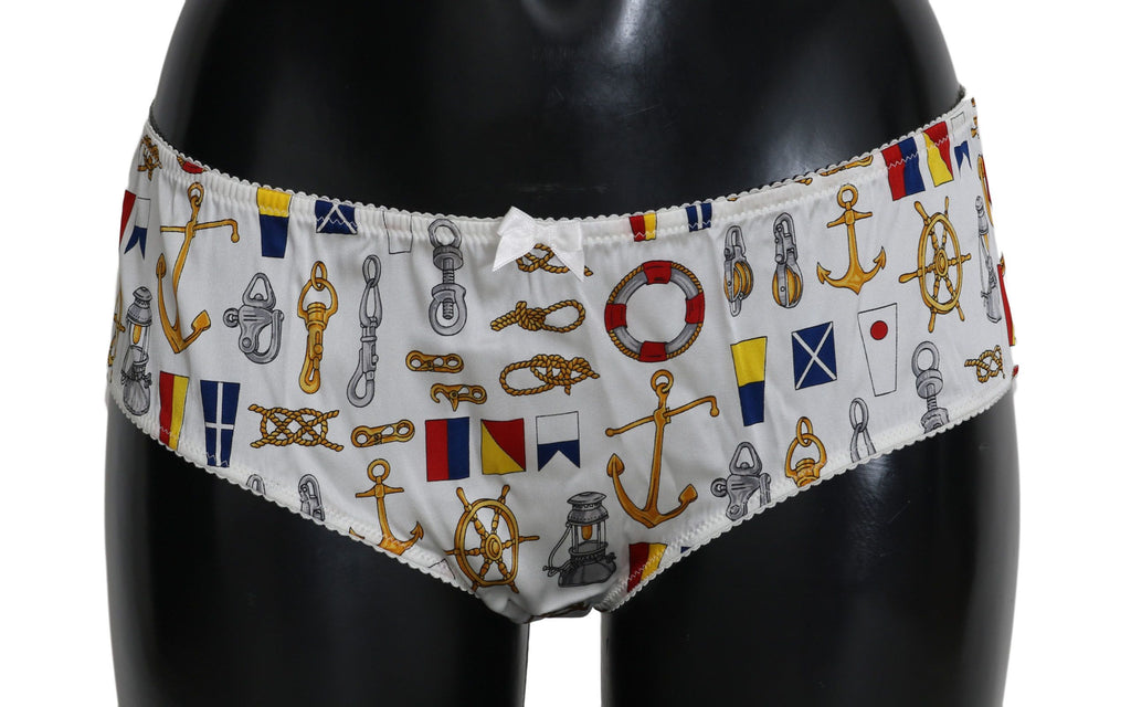 Sous-vêtements Dolce &amp; Gabbana, bas en soie à imprimé marin