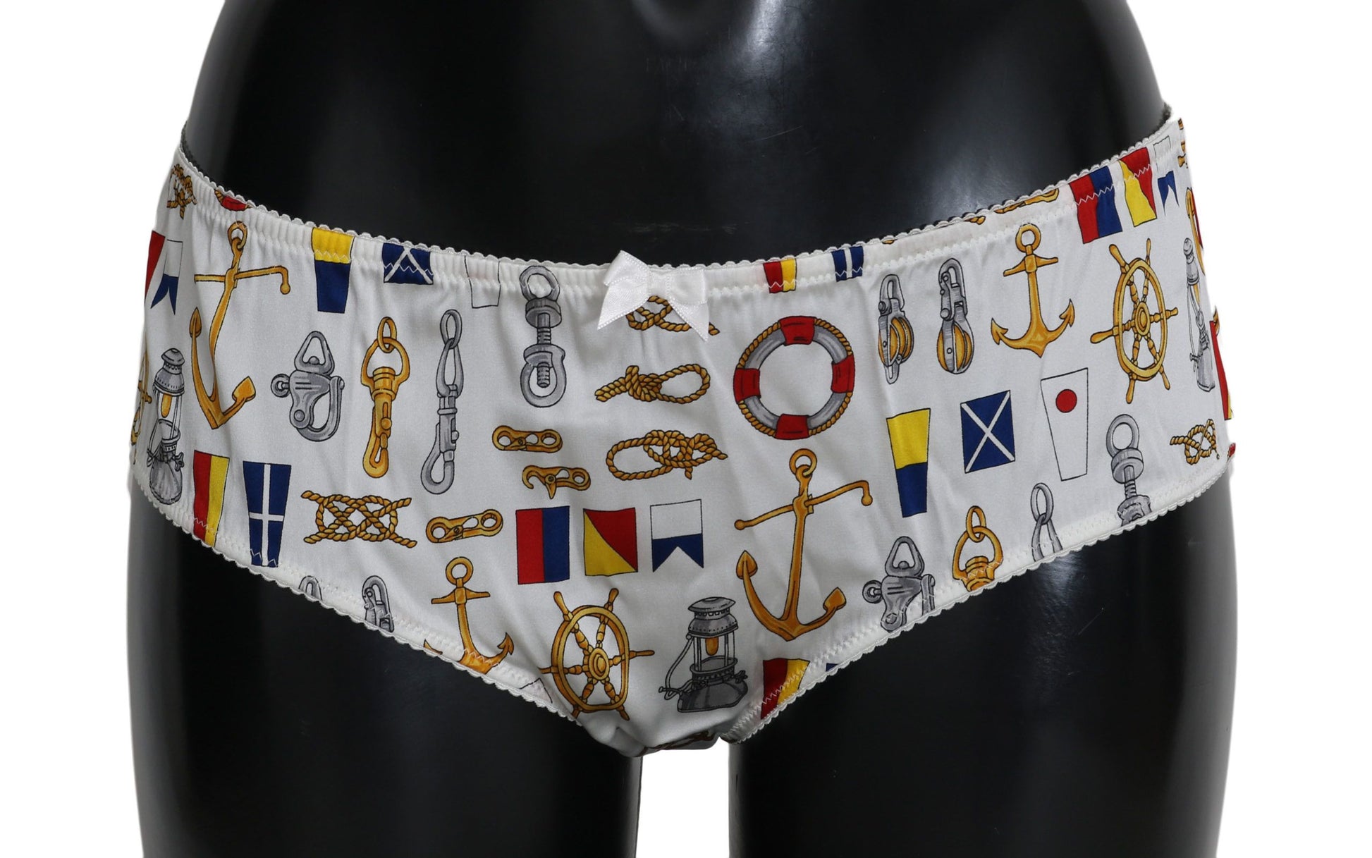 Sous-vêtements Dolce &amp; Gabbana, bas en soie à imprimé marin