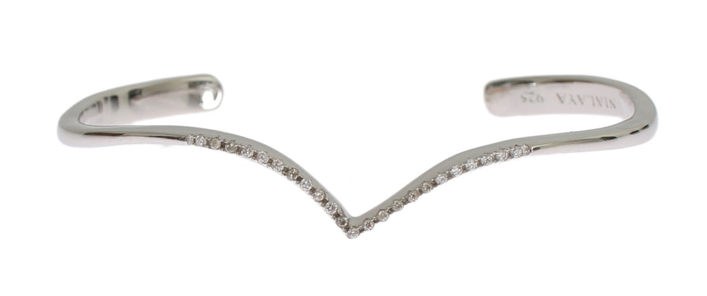 Bracelet jonc Nialaya Skyfall en argent 925 et zircones cubiques