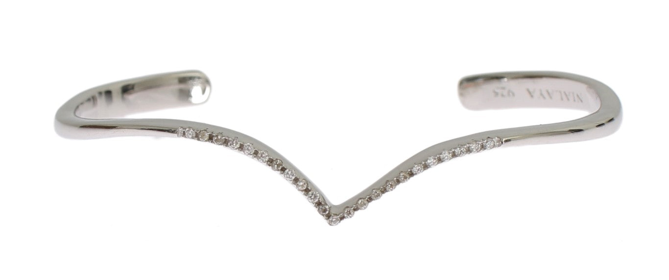 Bracelet jonc Nialaya Skyfall en argent 925 et zircones cubiques