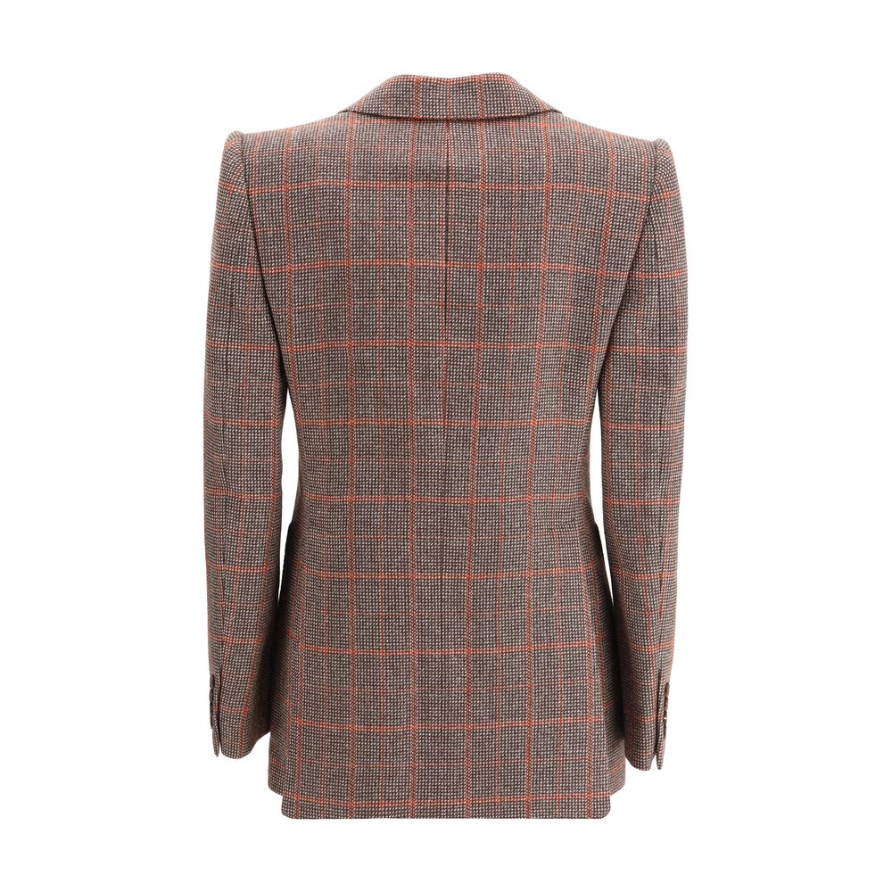 Blazer à carreaux en laine Chloé