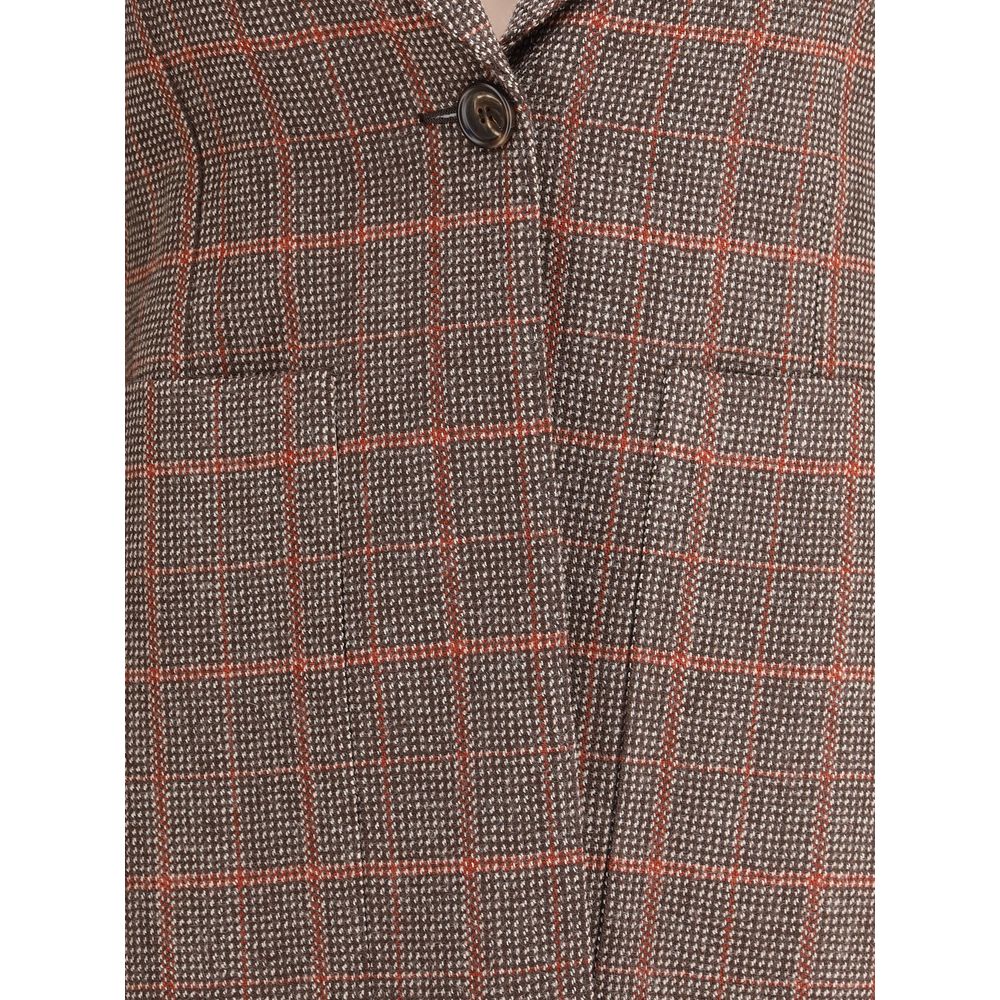Blazer à carreaux en laine Chloé