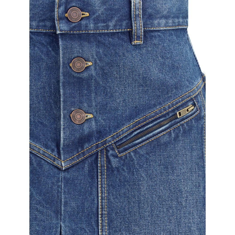 Jupe midi en jean Chloé