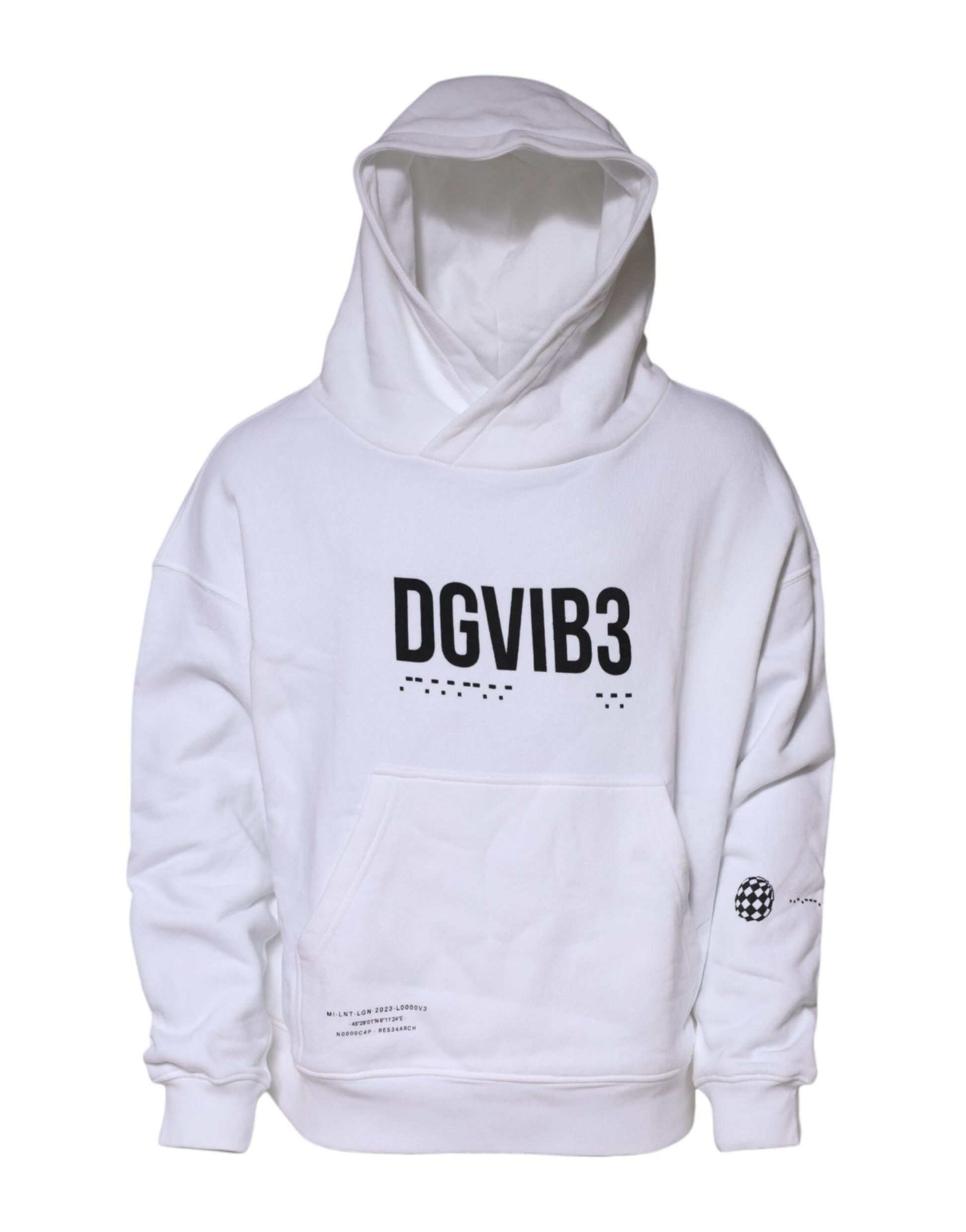 Sweat-shirt à capuche blanc Dolce &amp; Gabbana DG Vib3 pour homme