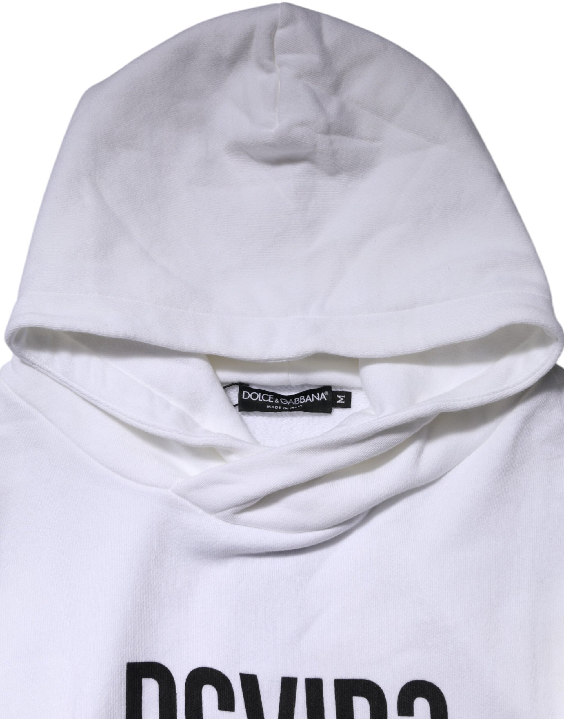 Sweat-shirt à capuche blanc Dolce &amp; Gabbana DG Vib3 pour homme