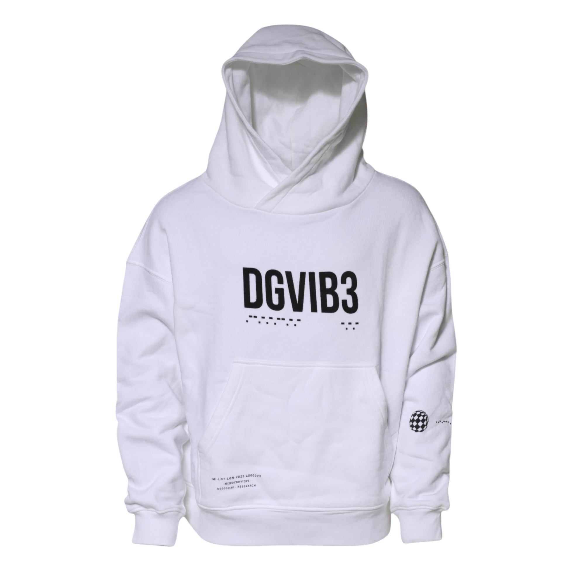 Sweat-shirt à capuche blanc Dolce &amp; Gabbana DG Vib3 pour homme