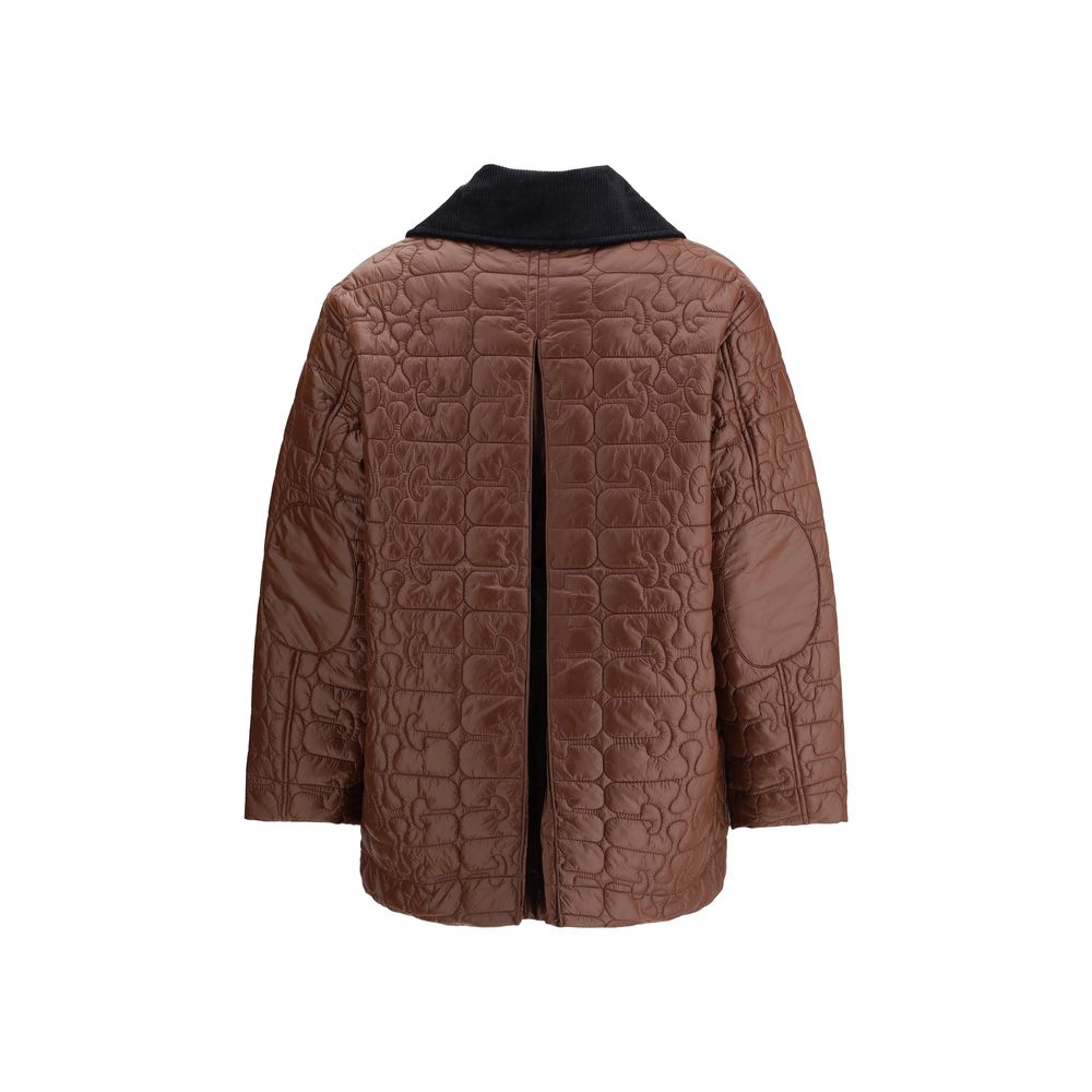 Veste midi matelassée brillante Ganni