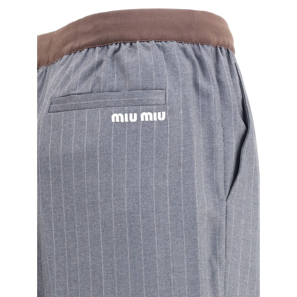 Pantalon rayé Miu Miu