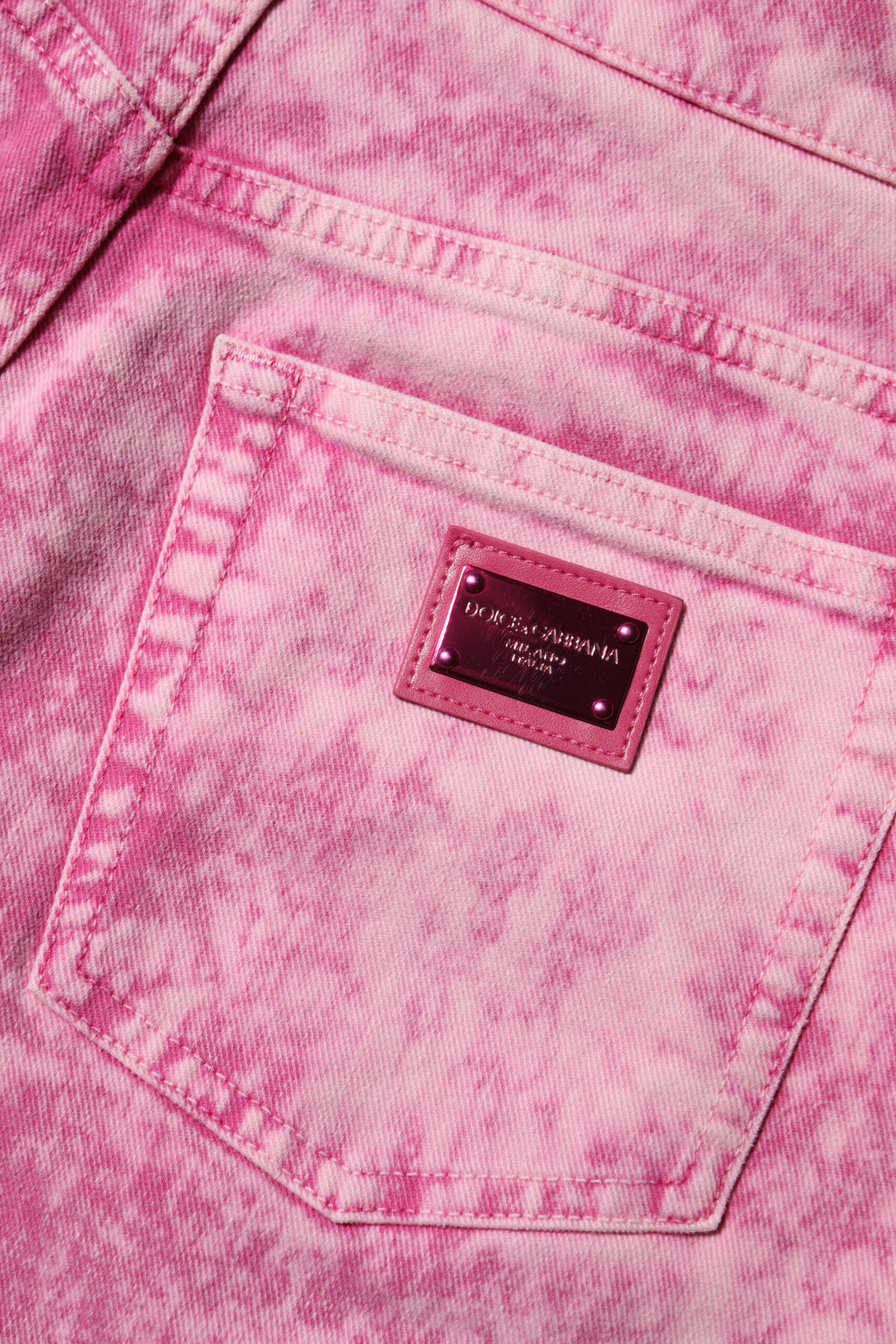 Jean fuselé taille haute rose tie-dye Dolce &amp; Gabbana 