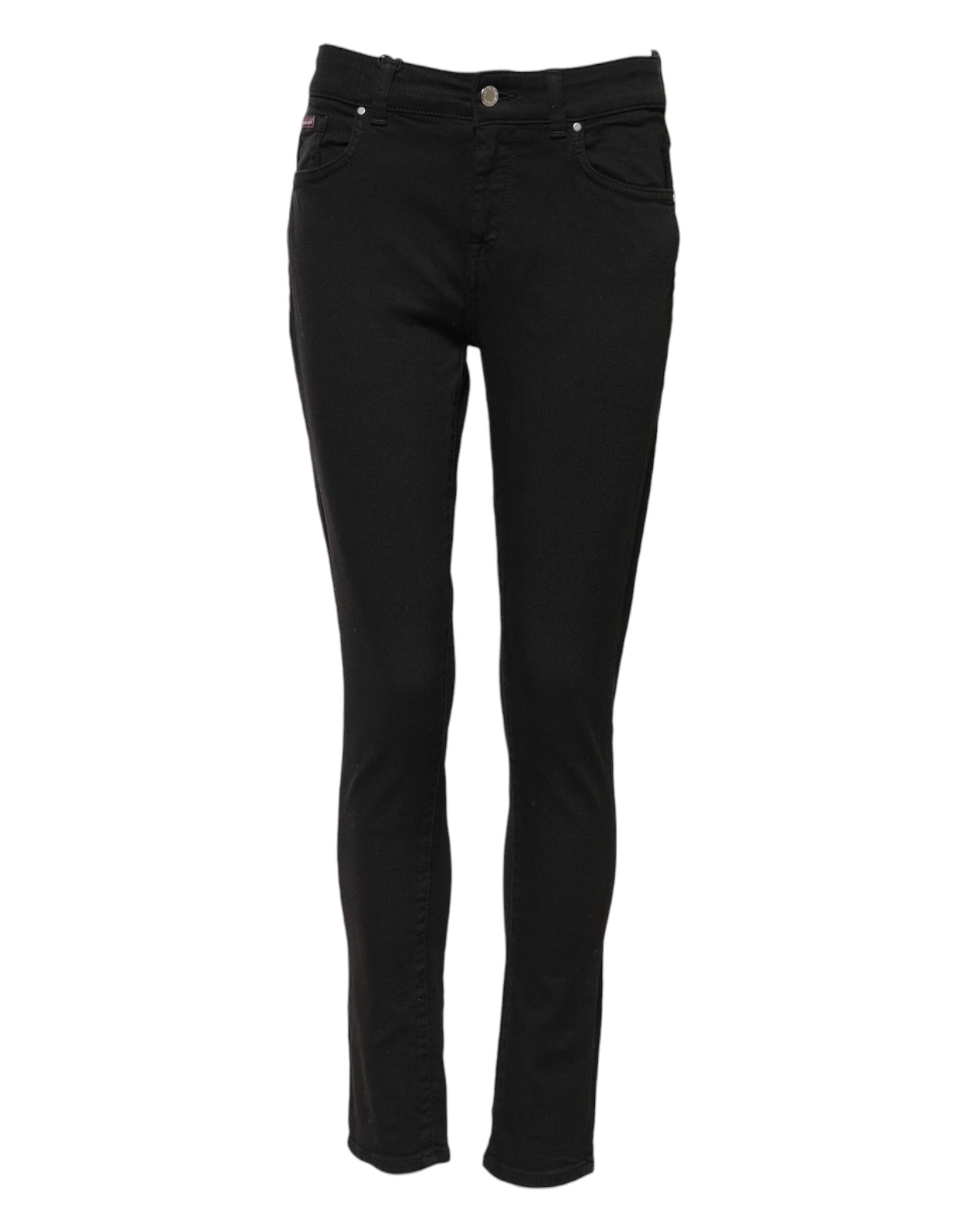Jean skinny taille moyenne en coton noir Dolce &amp; Gabbana