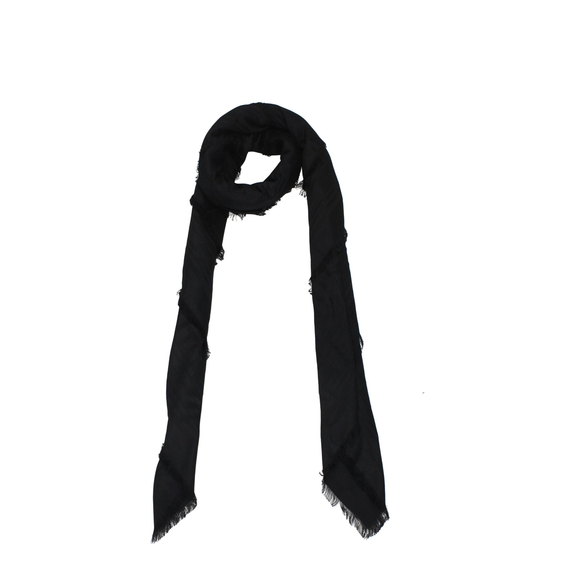 Balmain Black Viscose Foulards
