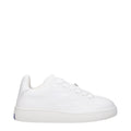 Burberry White Leather Low Top Sneakers