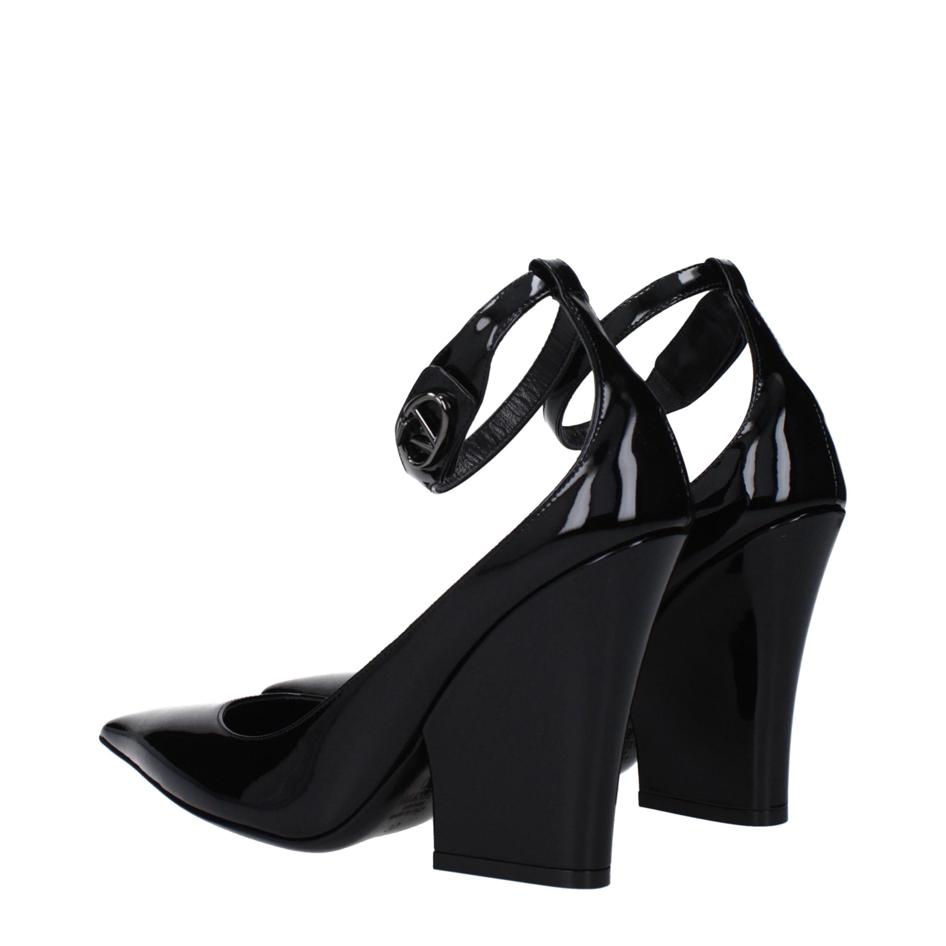 Escarpins à plateforme en cuir noir Valentino Garavani