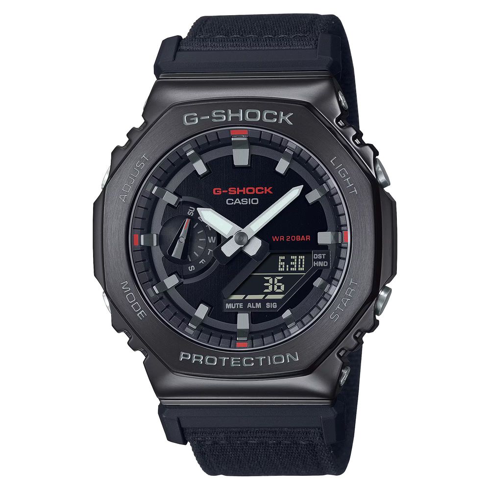 Montre Casio en tissu noir