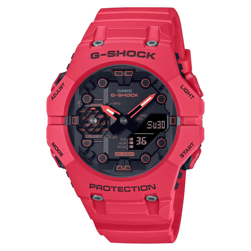 Montre Casio en résine rouge