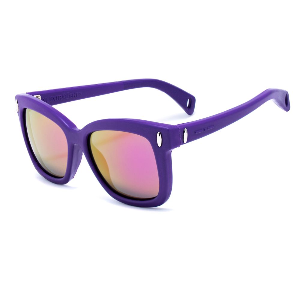 Lunettes de soleil en caoutchouc violet Italia Independent