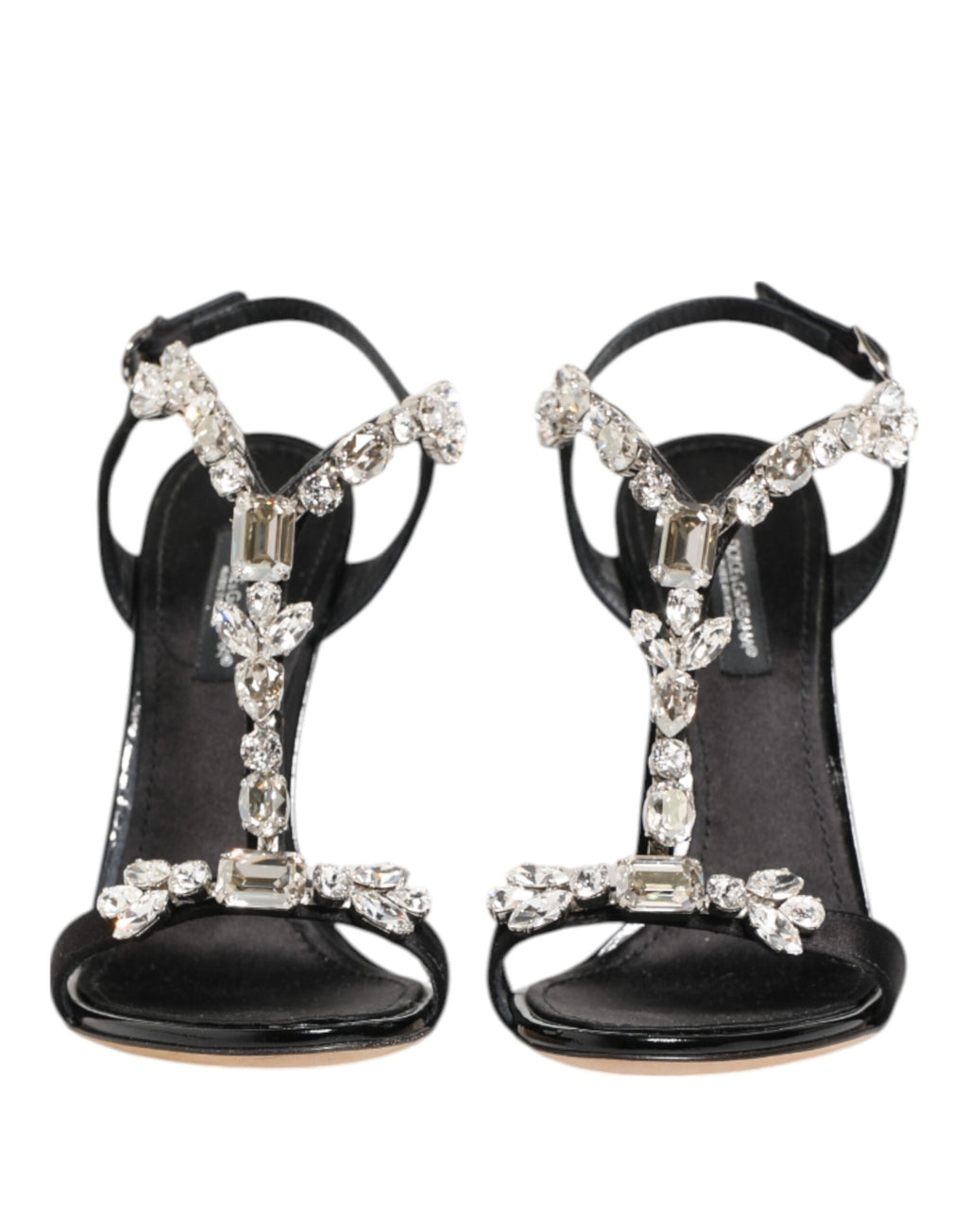Sandales à talons Dolce &amp; Gabbana Keira noires ornées de cristaux