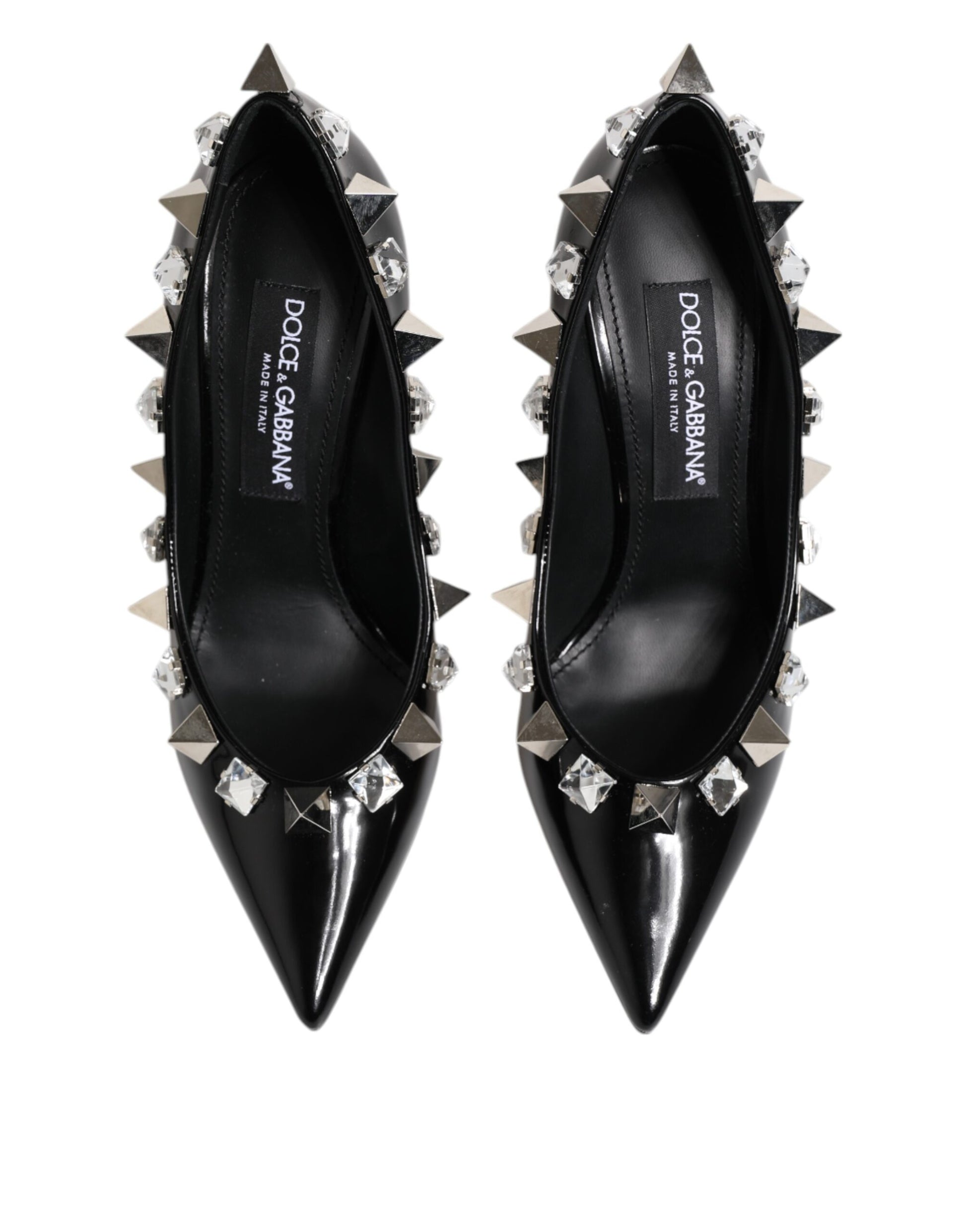 Escarpins à talons aiguilles Dolce &amp; Gabbana à clous et cristaux noirs