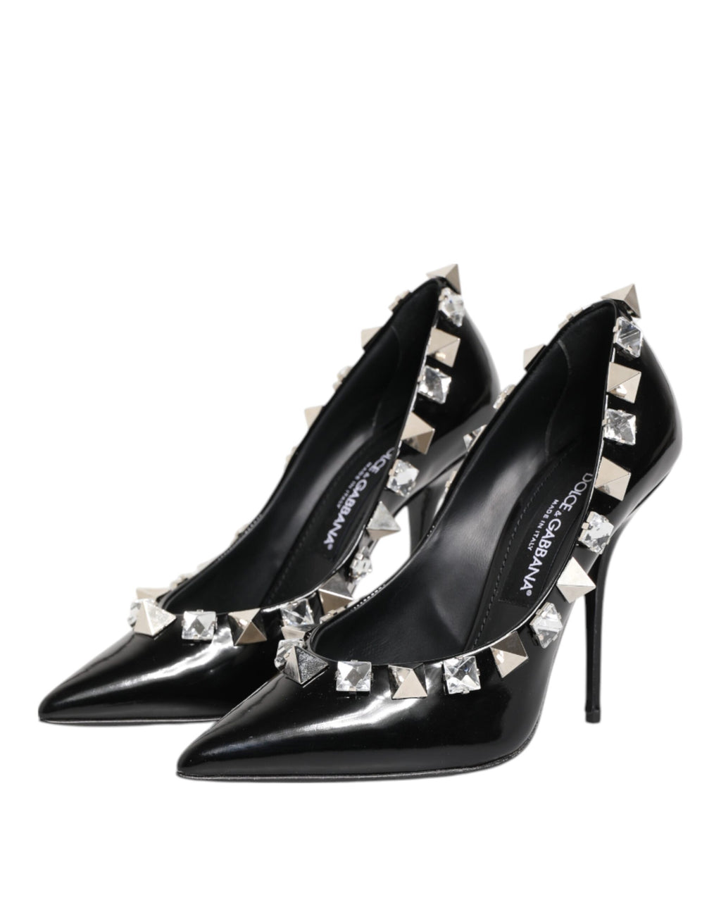 Escarpins à talons aiguilles Dolce &amp; Gabbana à clous et cristaux noirs