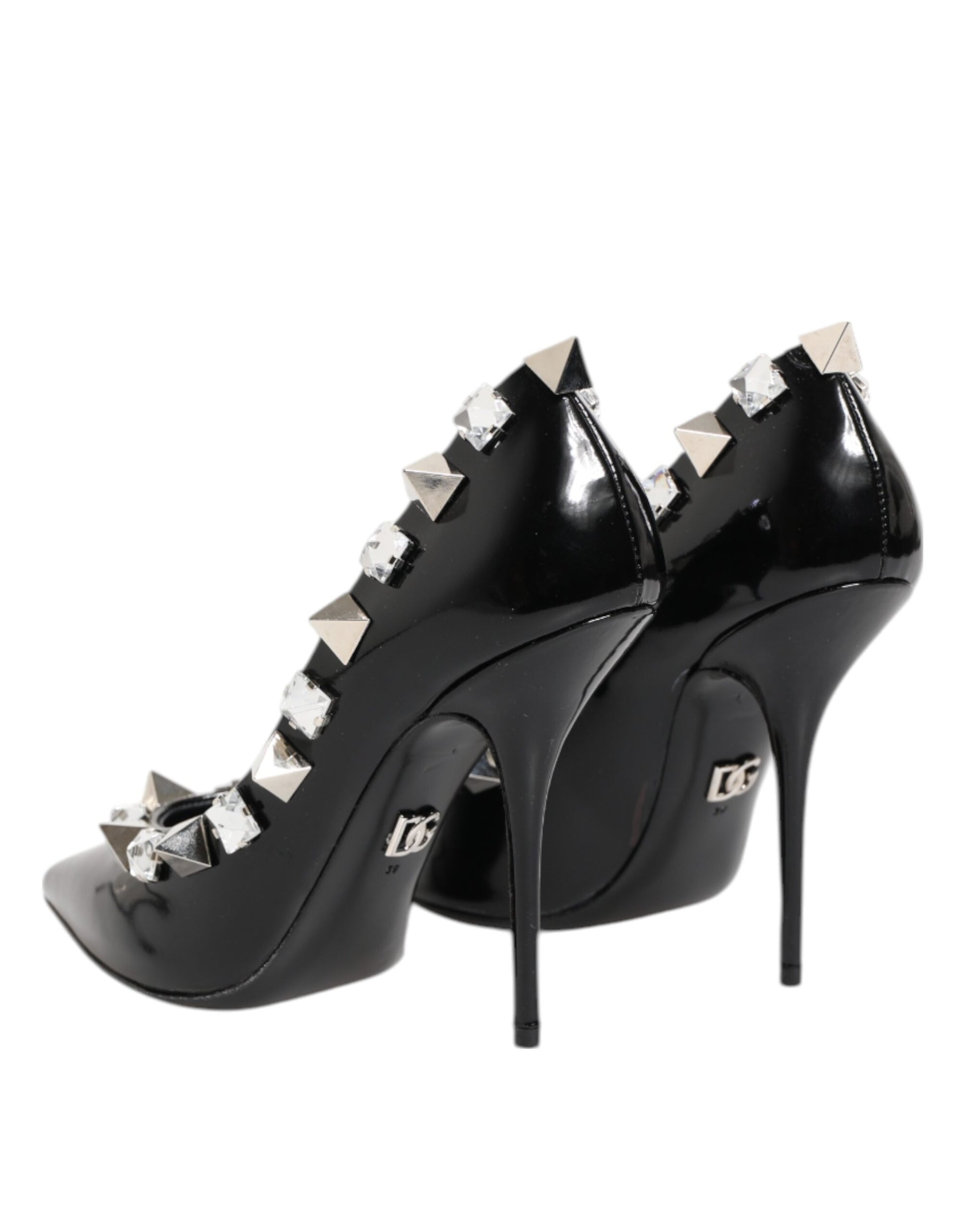Escarpins à talons aiguilles Dolce &amp; Gabbana à clous et cristaux noirs