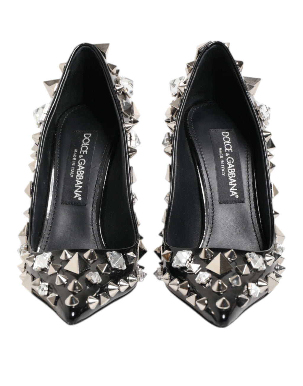 Escarpins à talons aiguilles Dolce &amp; Gabbana à clous et cristaux noirs