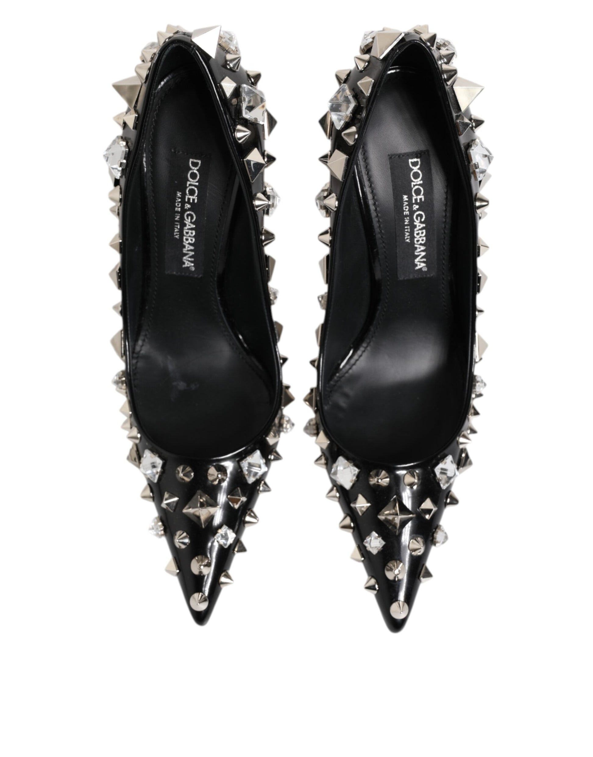 Escarpins à talons aiguilles Dolce &amp; Gabbana à clous et cristaux noirs