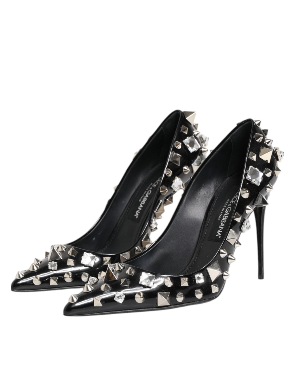 Escarpins à talons aiguilles Dolce &amp; Gabbana à clous et cristaux noirs