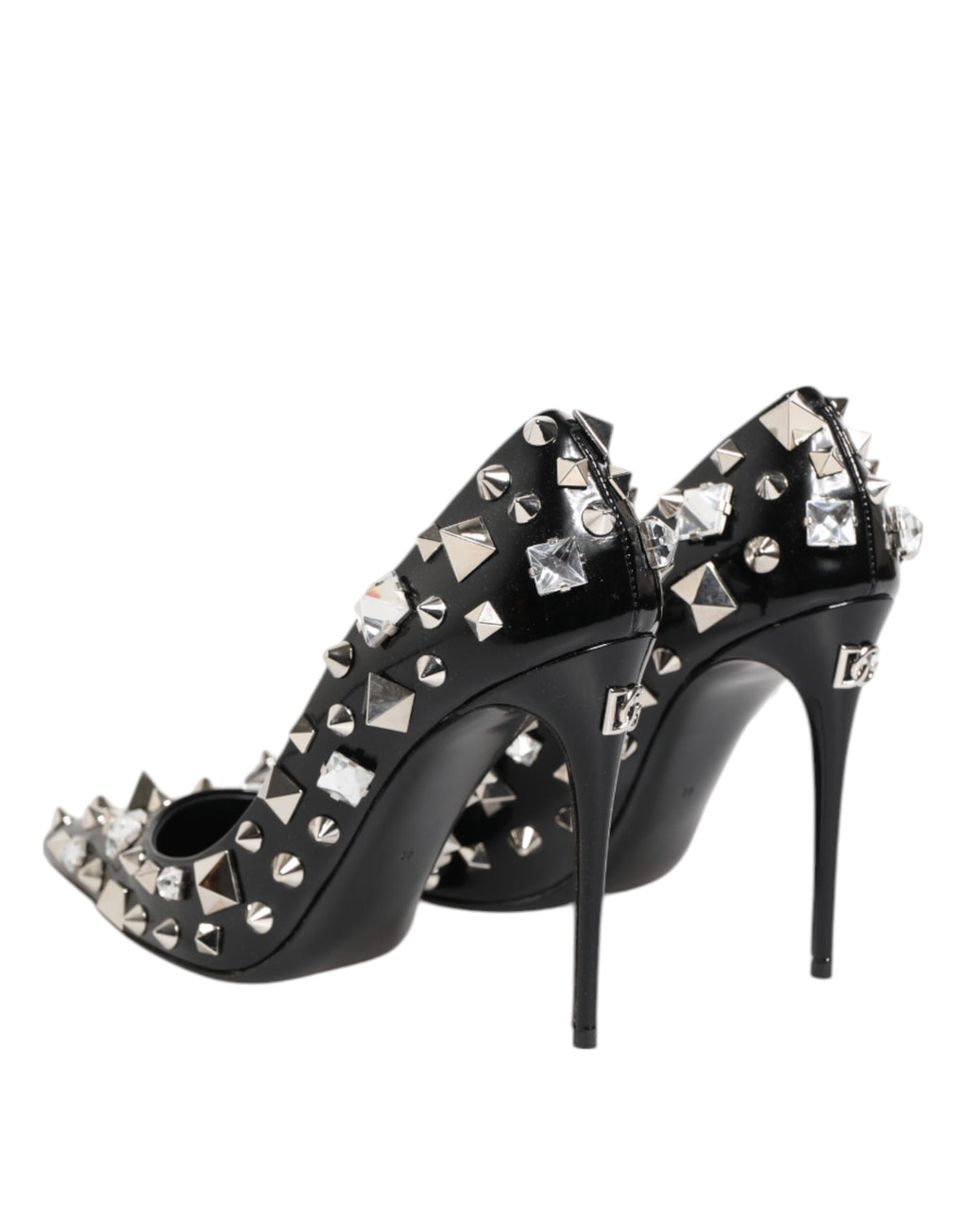 Escarpins à talons aiguilles Dolce &amp; Gabbana à clous et cristaux noirs