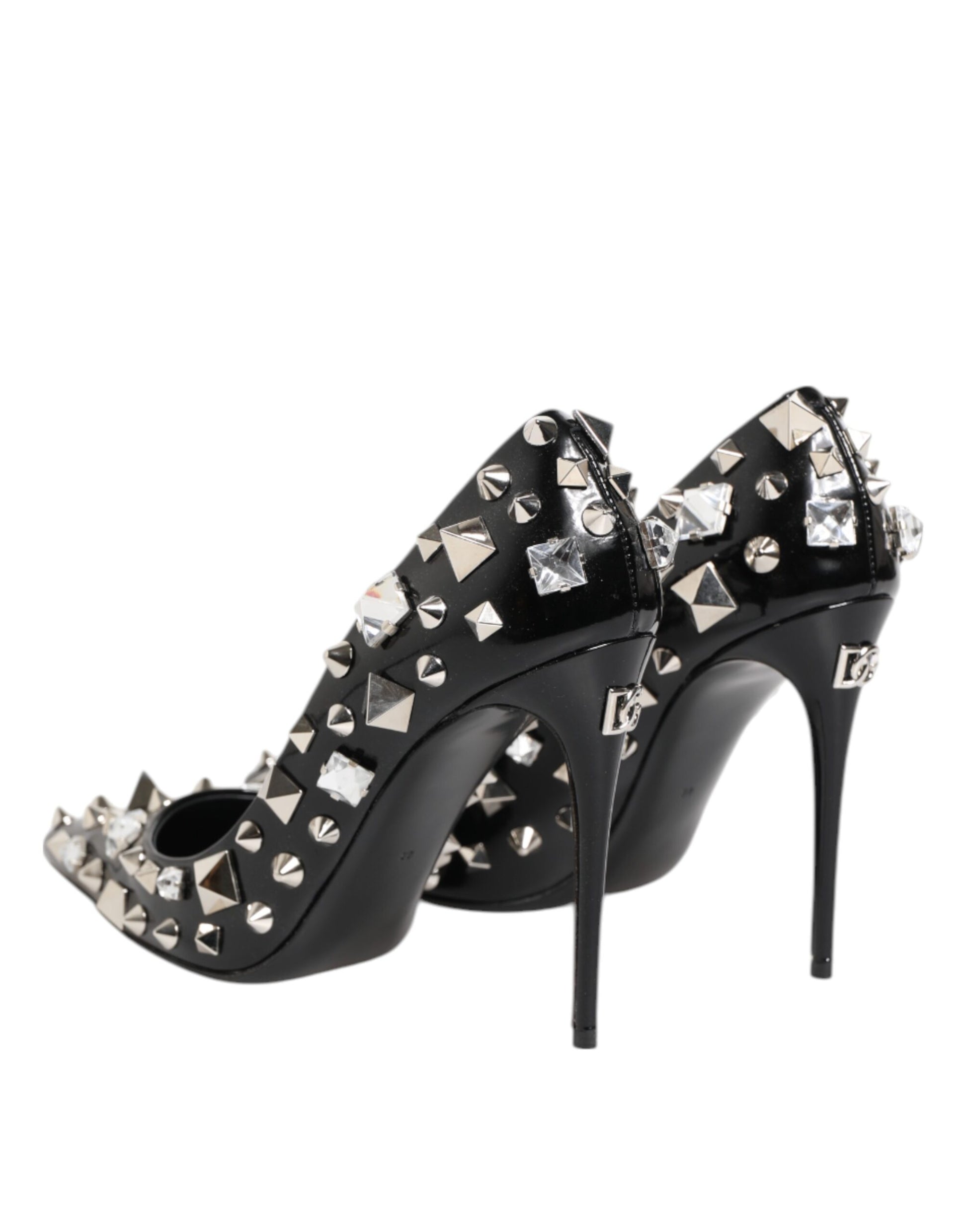 Escarpins à talons aiguilles Dolce &amp; Gabbana à clous et cristaux noirs