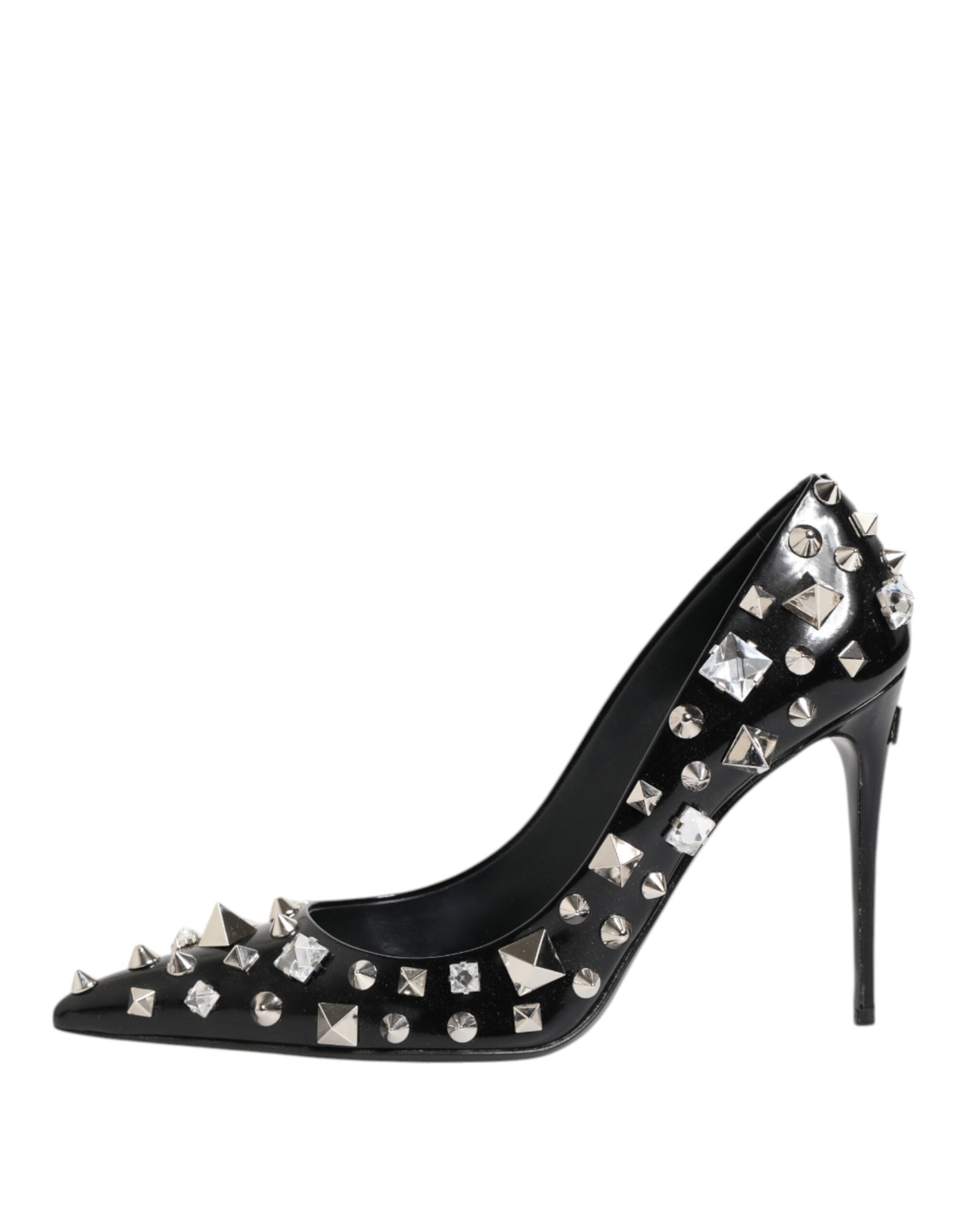 Escarpins à talons aiguilles Dolce &amp; Gabbana à clous et cristaux noirs