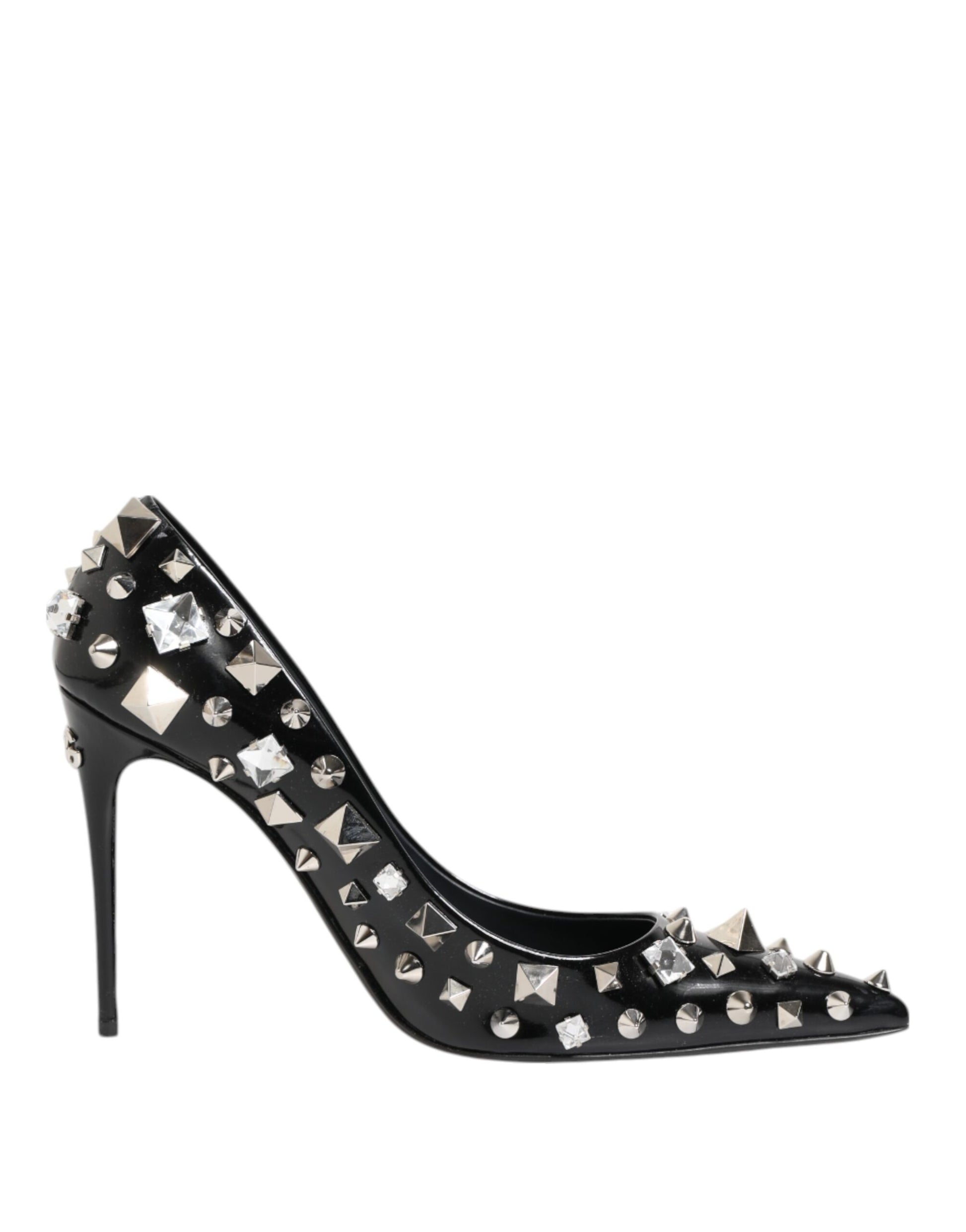 Escarpins à talons aiguilles Dolce &amp; Gabbana à clous et cristaux noirs