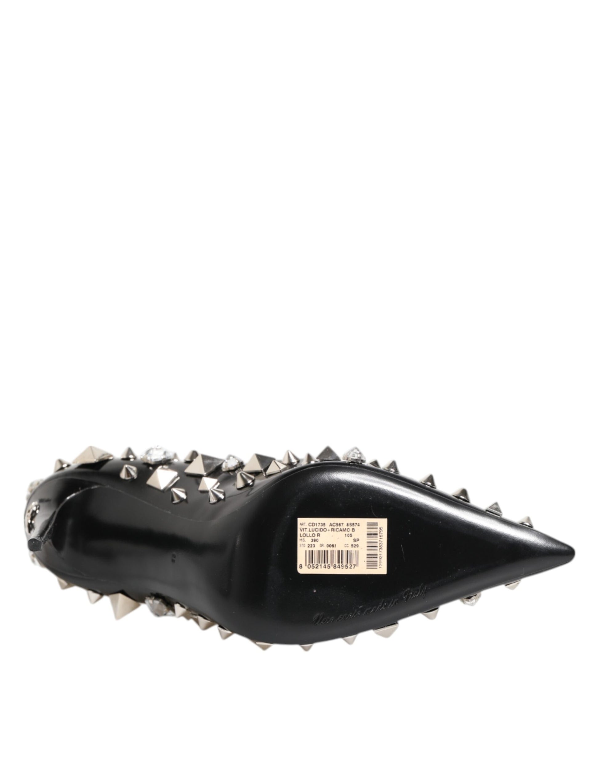 Escarpins à talons aiguilles Dolce &amp; Gabbana à clous et cristaux noirs