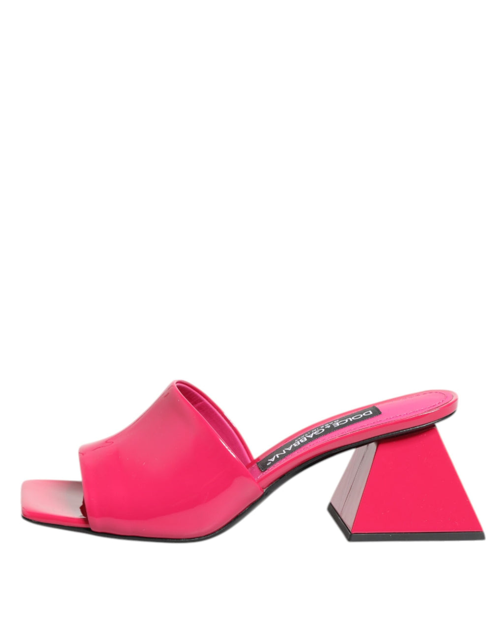 Sandales mules à talons carrés et bout ouvert roses Dolce &amp; Gabbana