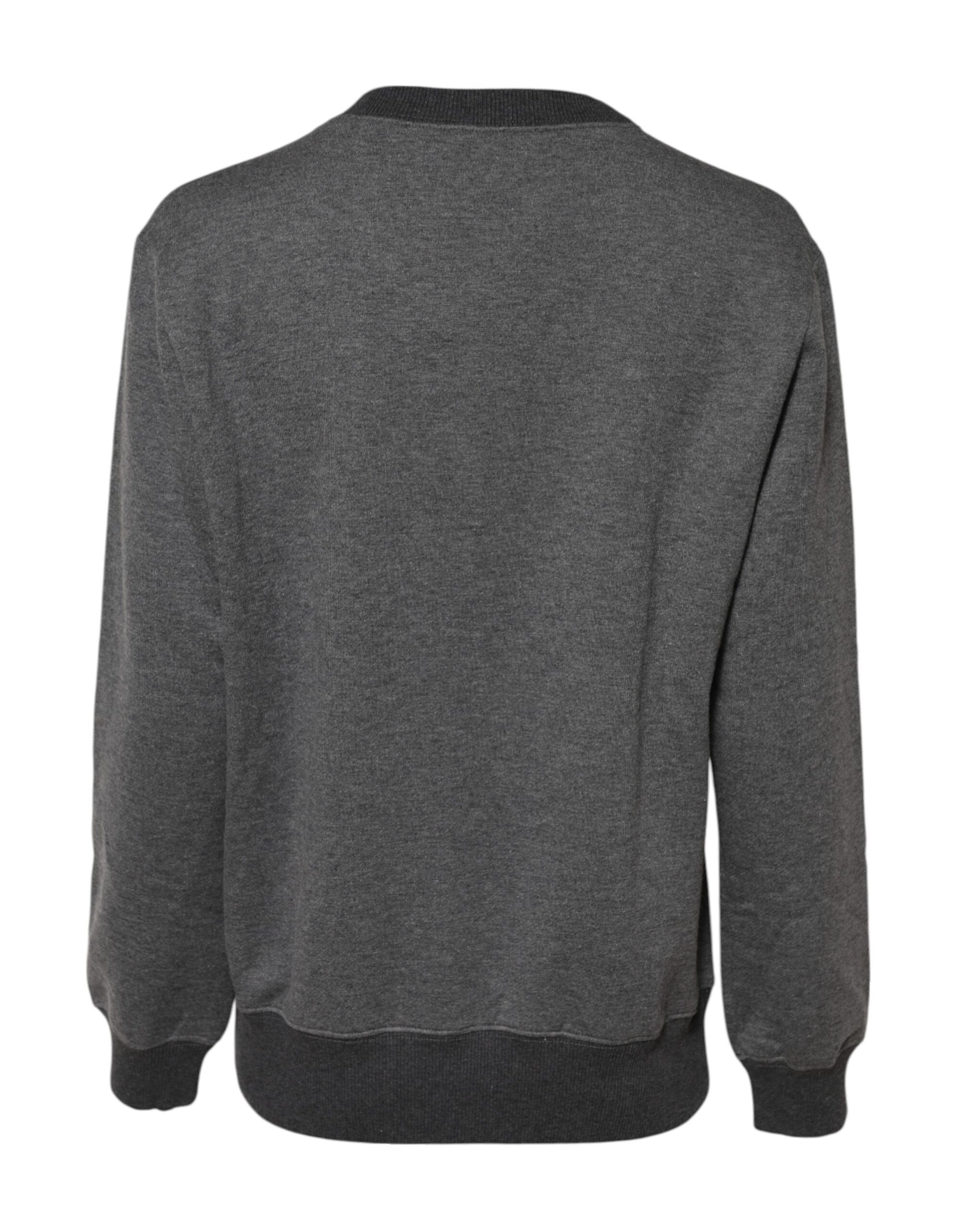 Pull Dolce &amp; Gabbana gris avec logo DG brodé