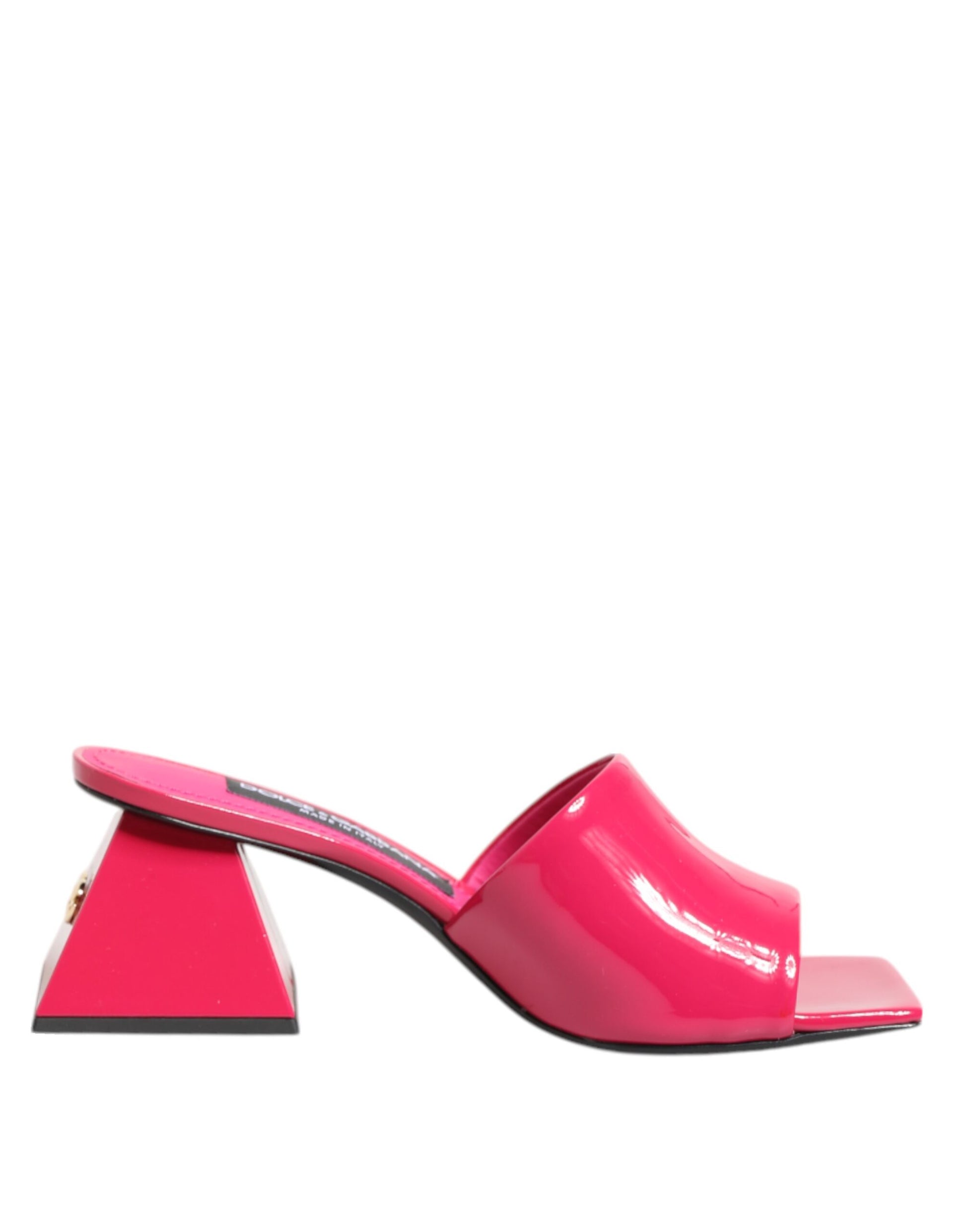 Sandales mules à talons carrés et bout ouvert roses Dolce &amp; Gabbana