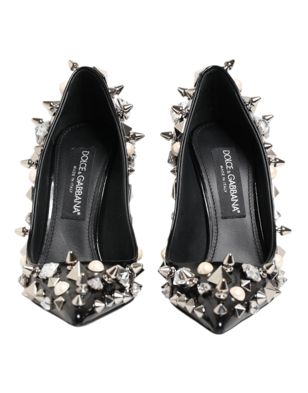 Escarpins à talons aiguilles Dolce &amp; Gabbana à clous et cristaux noirs