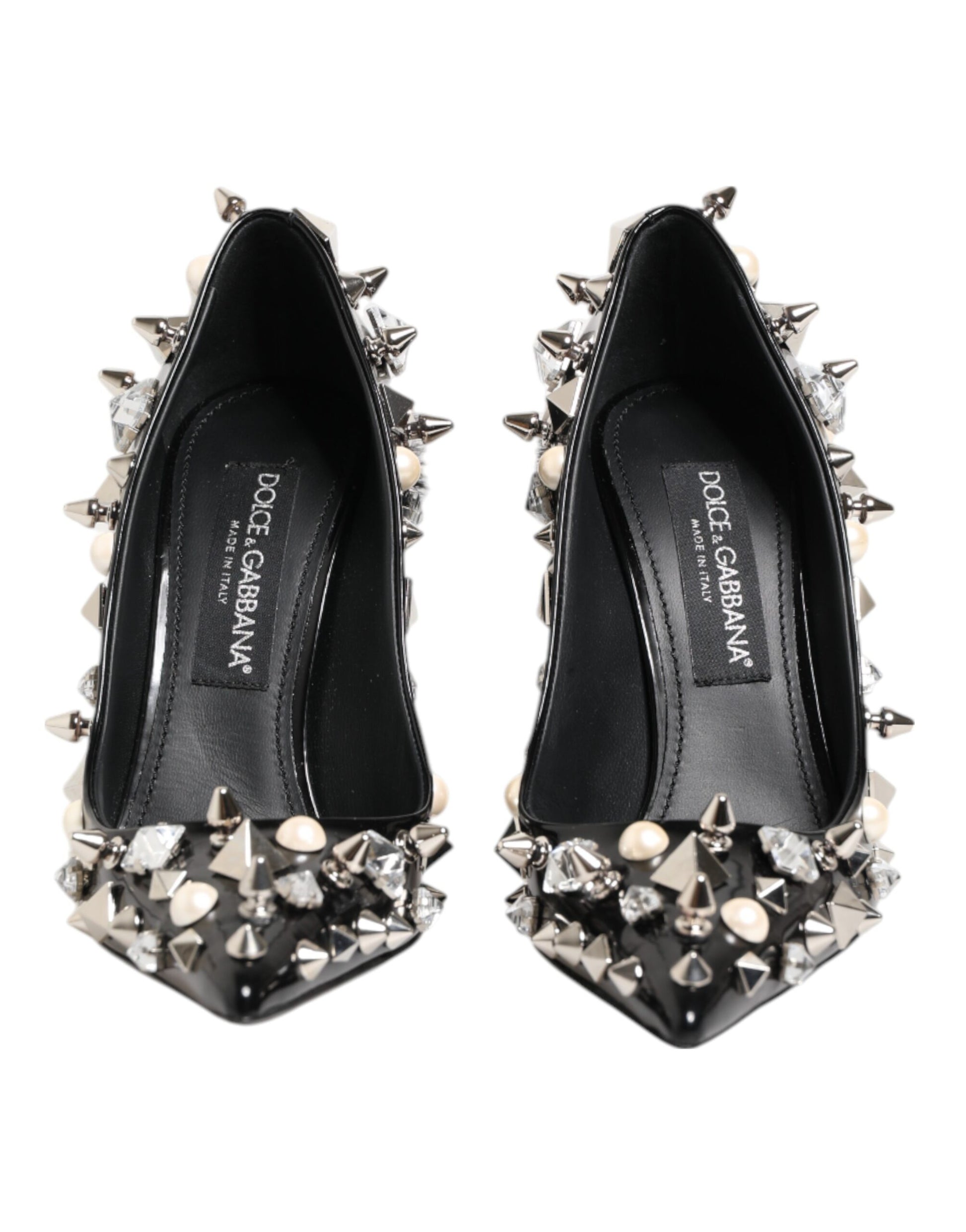 Escarpins à talons aiguilles Dolce &amp; Gabbana à clous et cristaux noirs