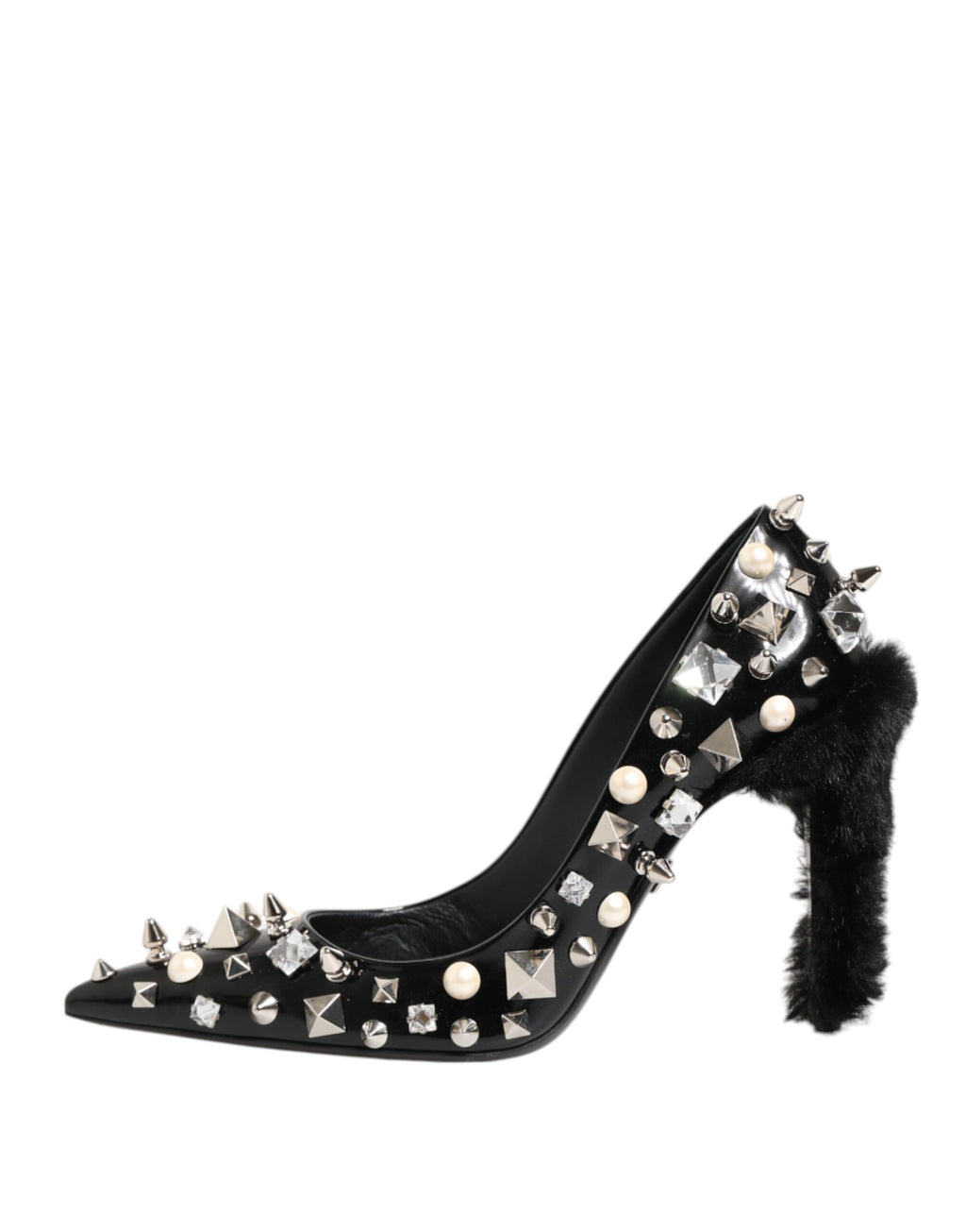 Escarpins à talons aiguilles Dolce &amp; Gabbana à clous et cristaux noirs