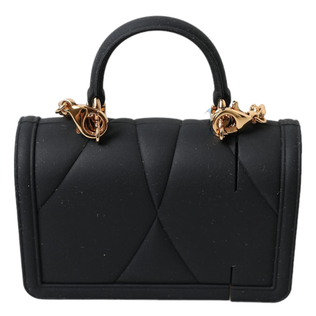 Dolce & Gabbana Case Black Silicone Devotion Heart Cover Hand Bag Airpod