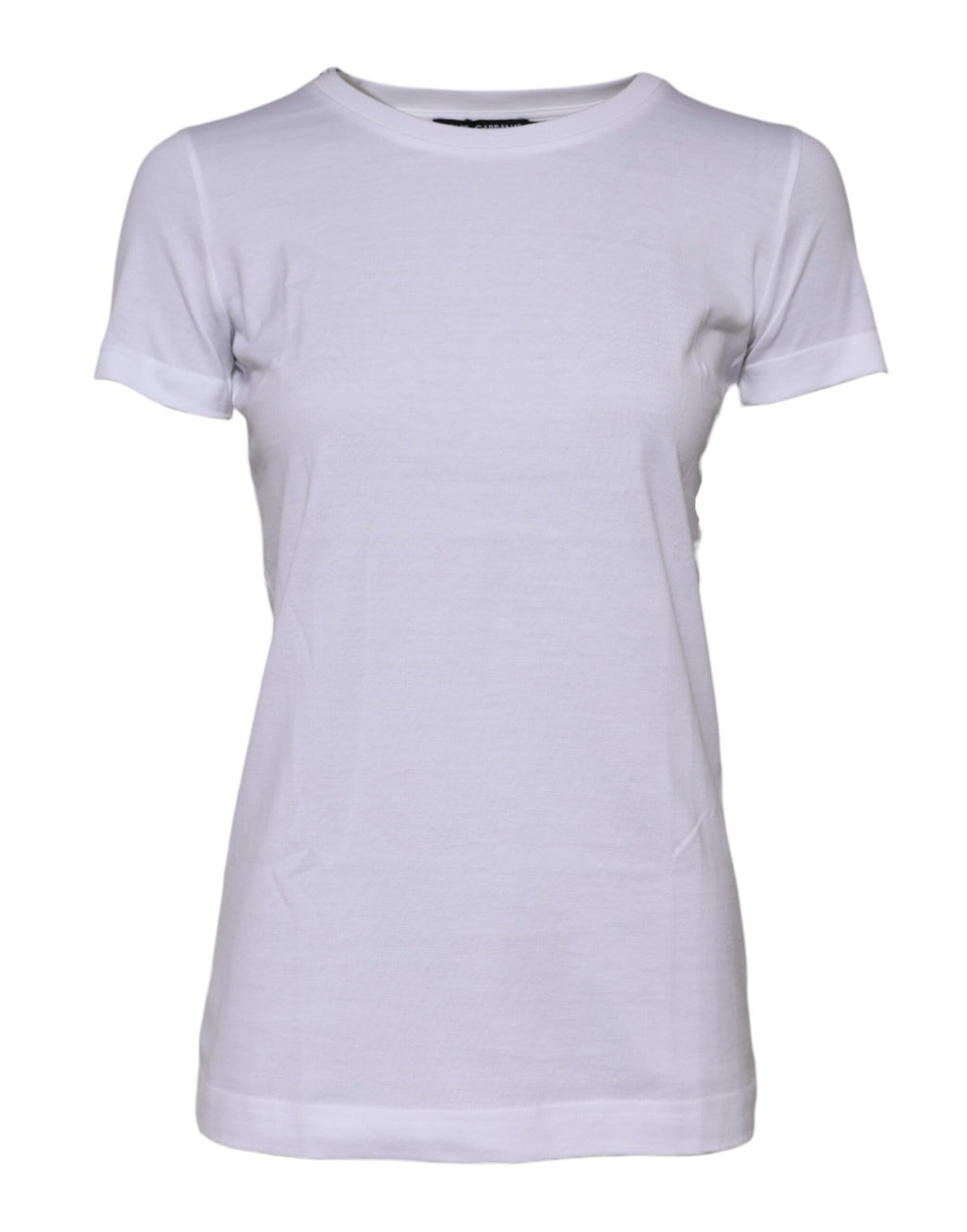 T-shirt ras du cou à manches courtes en coton blanc Dolce &amp; Gabbana